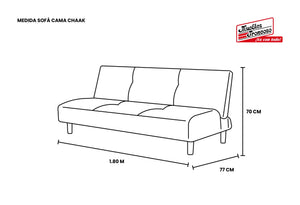 SOFÁ CAMA CHAAK AMARILLO