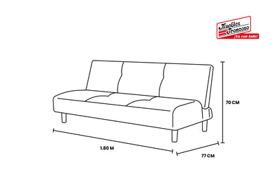 SOFÁ CAMA CHAAK GRIS