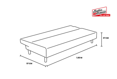 SOFÁ CAMA CHAAK GRIS