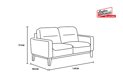 SOFÁ Y LOVE SEAT BORA NÁPOLES GRIS
