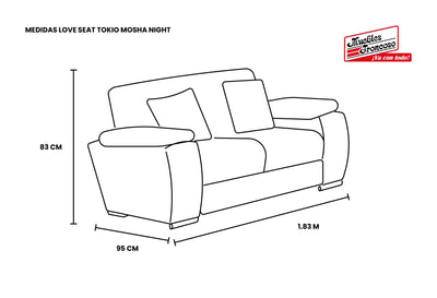 SOFÁ Y LOVE SEAT TOKIO MOSHA NIGHT
