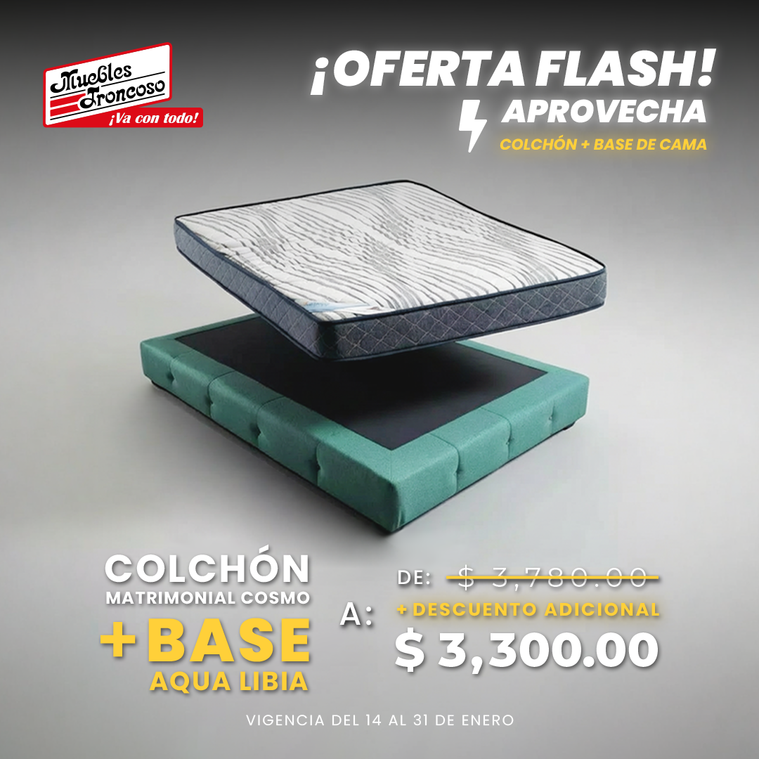COLCHON COSMO + BASE AQUA LIBIA