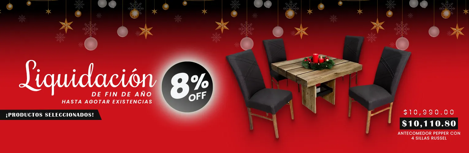 ANTECOMEDOR PEPPER JR CON 4 SILLAS RUSSEL CHARCOAL