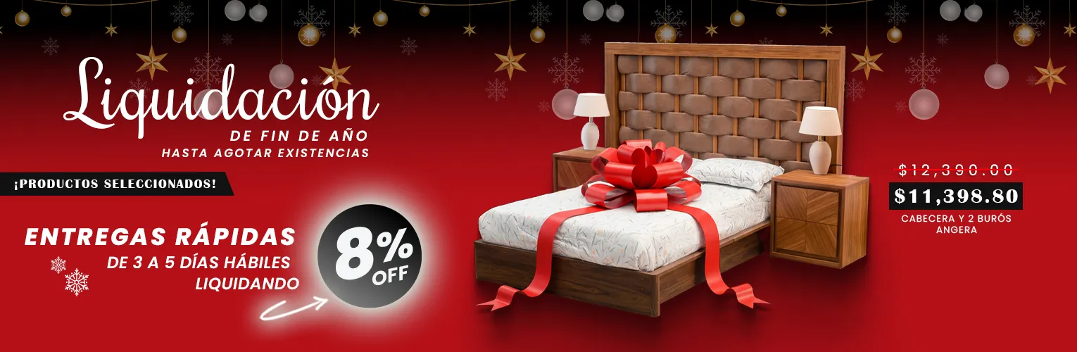 CABECERA Y DOS BURÓS ANGERA WALNUT