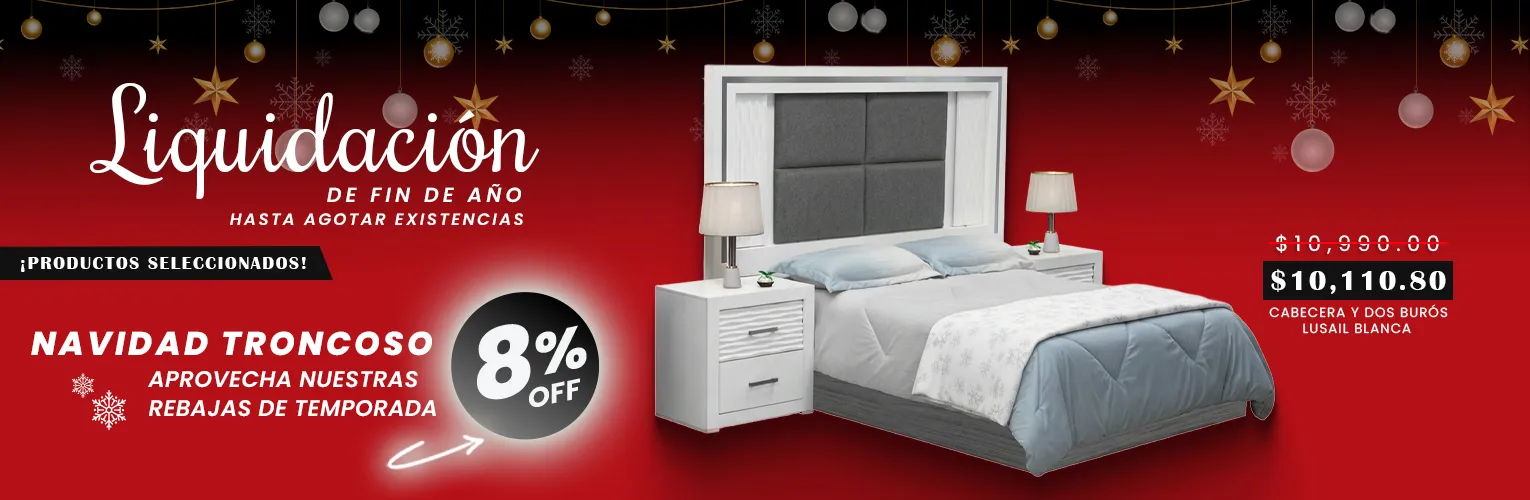 CABECERA Y DOS BURÓS LUSAIL BLANCA