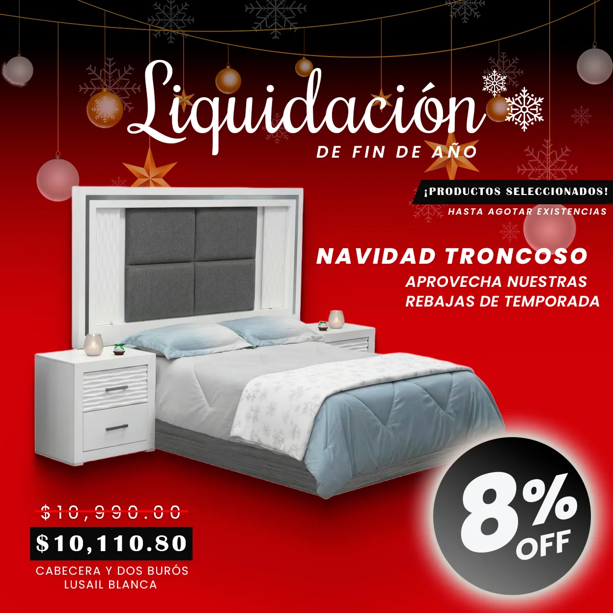 CABECERA Y DOS BURÓS LUSAIL BLANCA