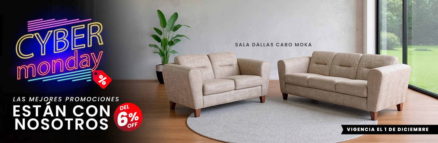 SALA DALLAS CABO MOKA SOFÁ Y LOVE SEAT