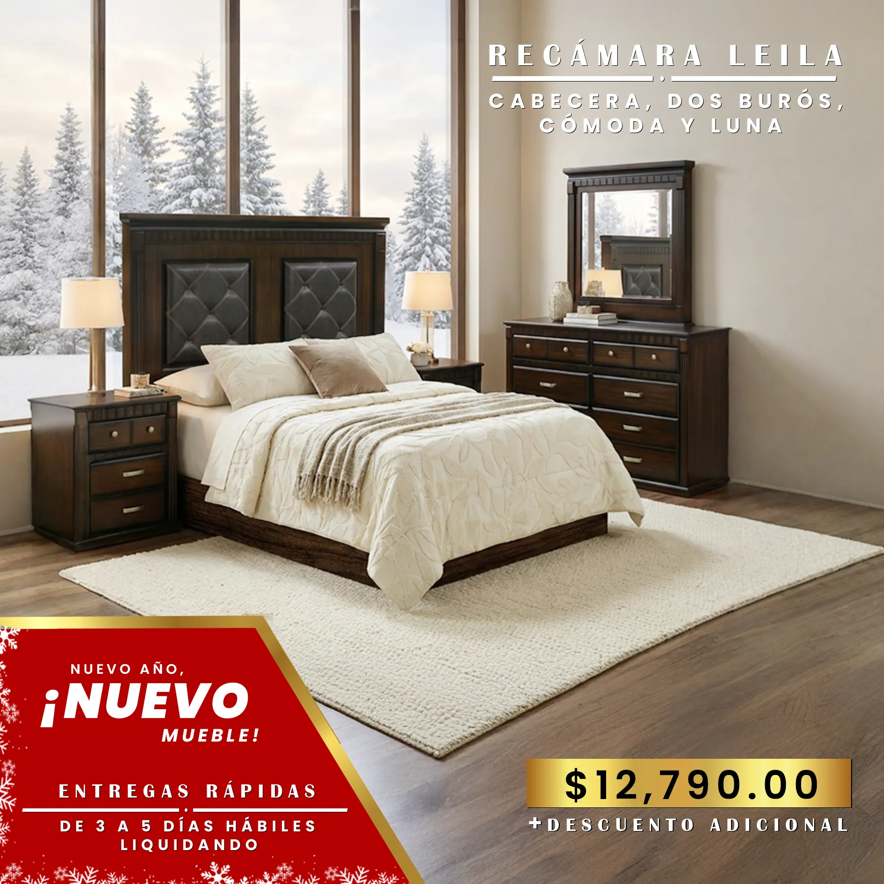 CABECERA Y DOS BURÓS LEILA NOGAL