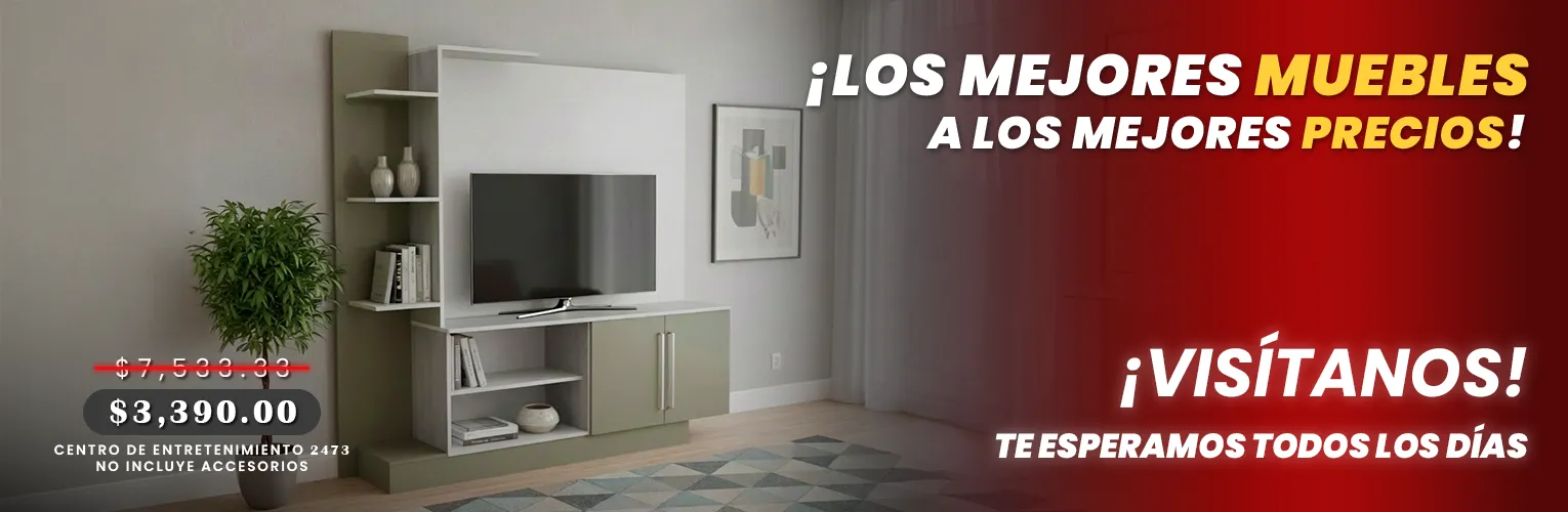 CENTRO DE ENTRETENIMIENTO 2473.0013 BLANCO SATIN C/ GRIS