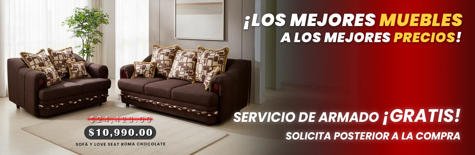 SOFÁ Y LOVE SEAT ROMA CHOCOLATE SOFÁ Y LOVE SEAT ROMA CHOCOLATE