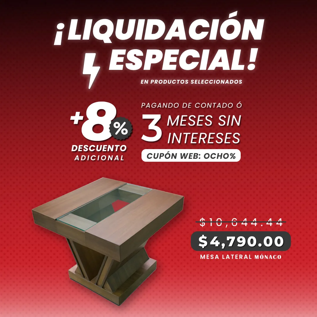 MESA LATERAL MÓNACO NOGAL MESA LATERAL MÓNACO NOGAL