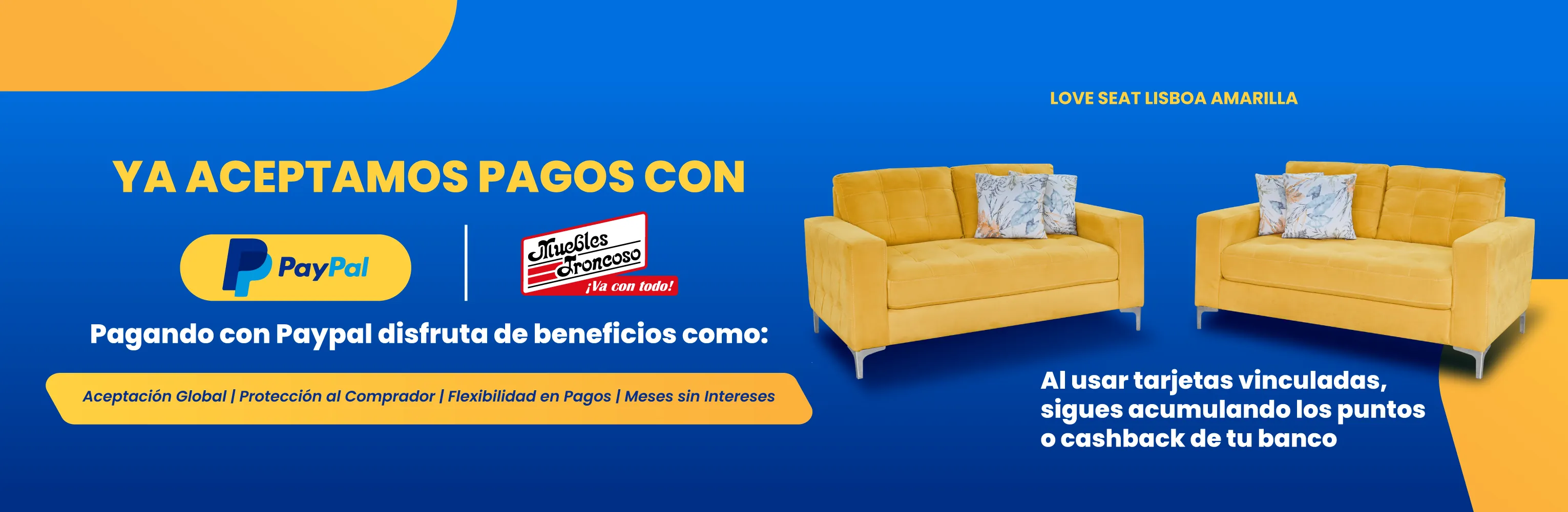 DOS LOVE SEAT LISBOA AMARILLO DOS LOVE SEAT LISBOA AMARILLO