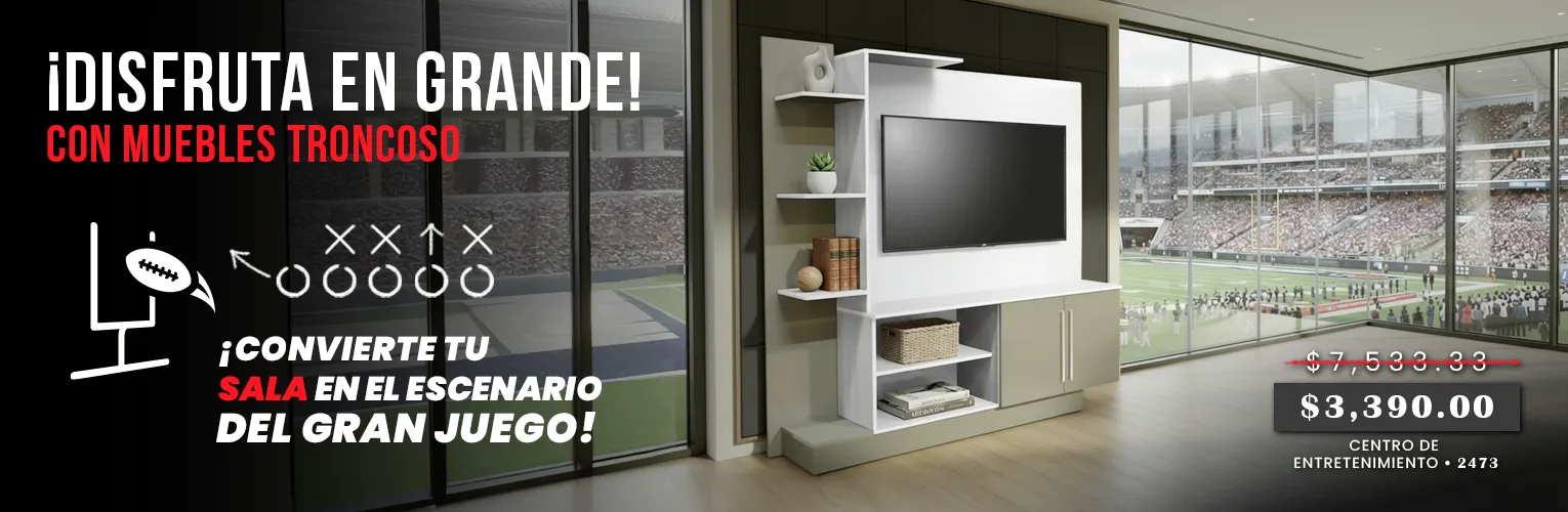 CENTRO DE ENTRETENIMIENTO 2473.0013 BLANCO CON GRIS